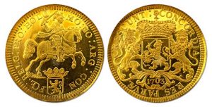 Gouden afslag Dukaton 1703 - Veilinghuis De Ruiter
